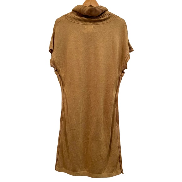 Calvin Klein Women's Cowl Sweater Dress Short Sleeve Button Sides, Size Medium - Picture 2 of 9